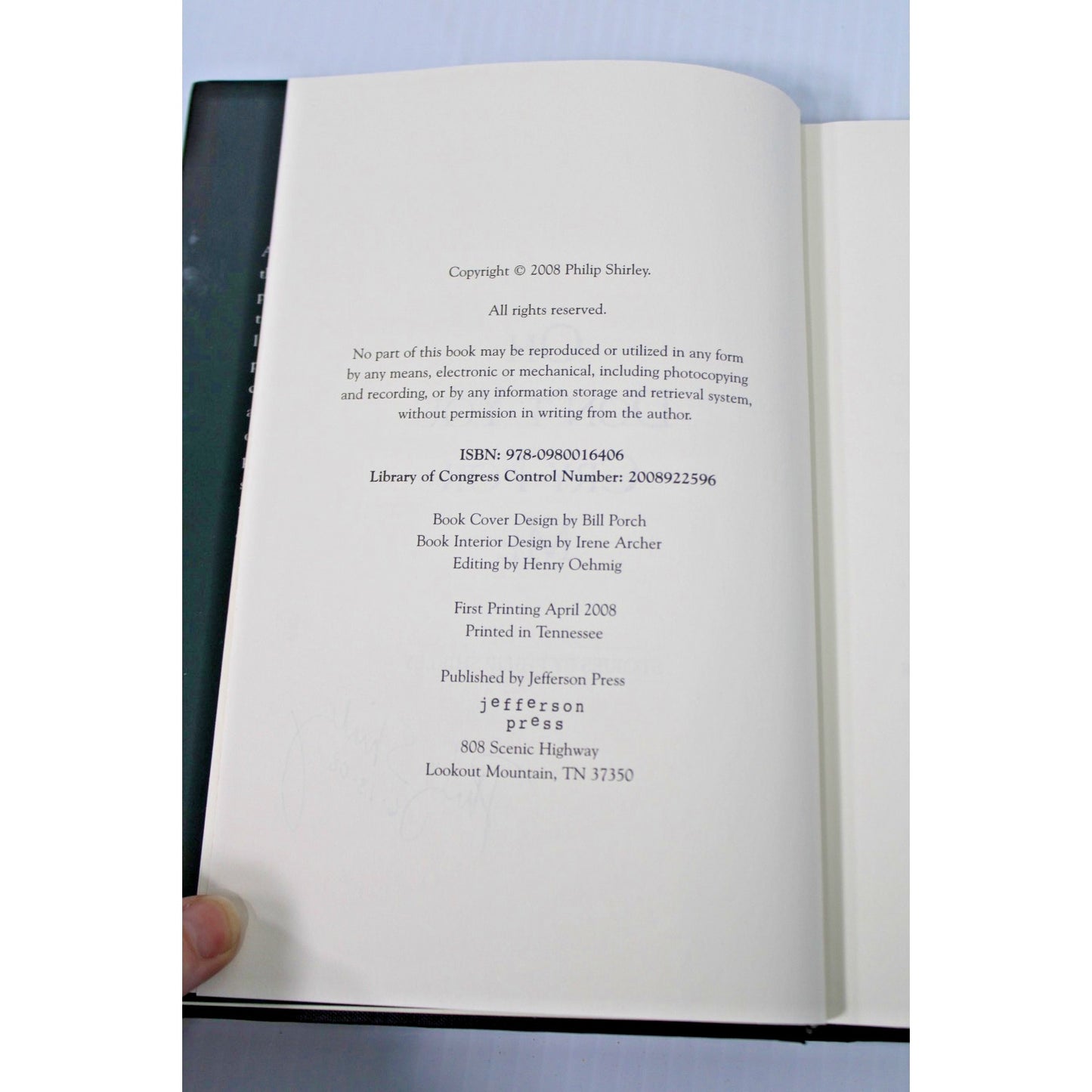 Author Signed "Oh Don't You Cry for Me"- Philip Shirley, Mississippi Writer HC