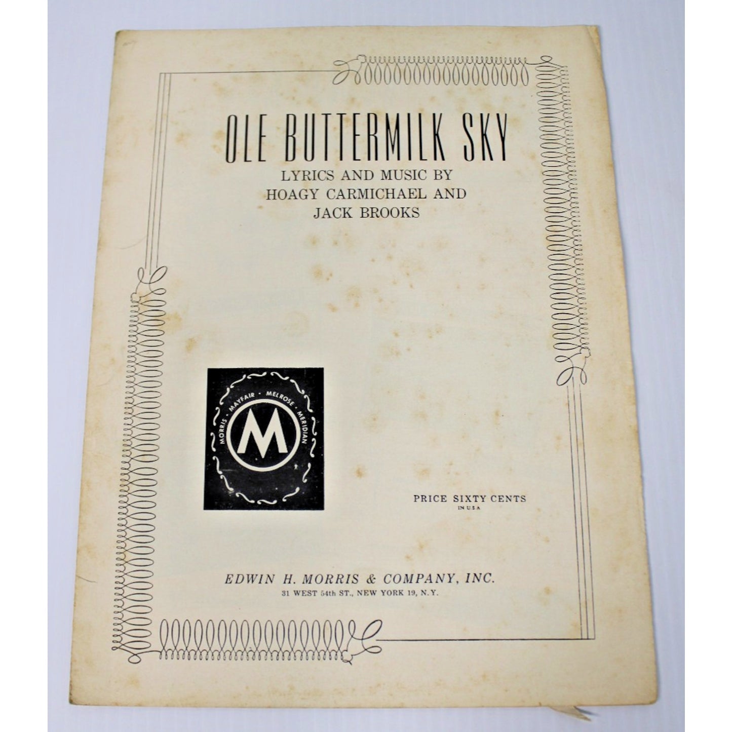 Vintage Sheet Music Collection by Hoagy Carmichael- Stardust, Snowball