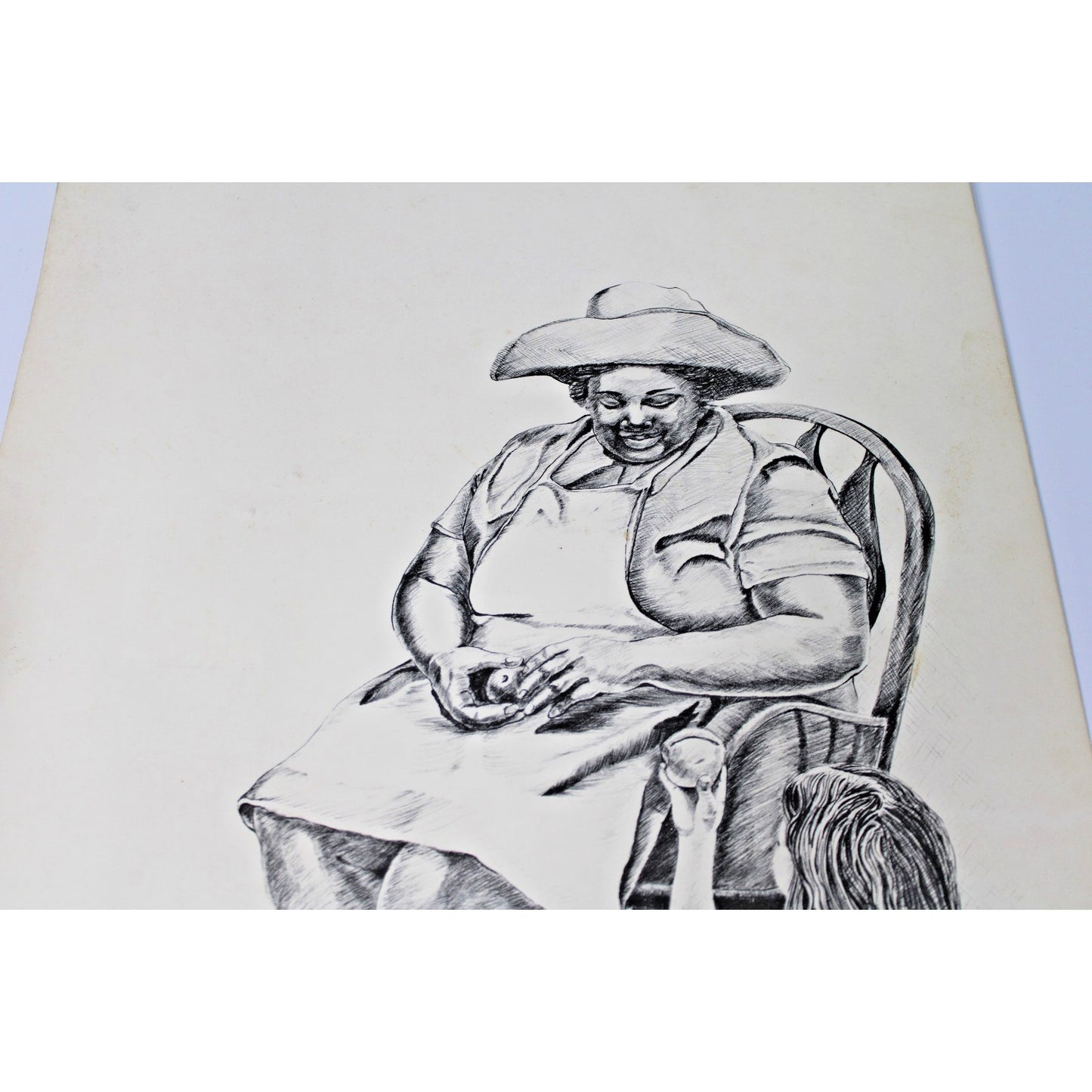 Signed Numbered Lithograph "Peach Peeling Time" Southern Artist C.H. Wynne 20x13