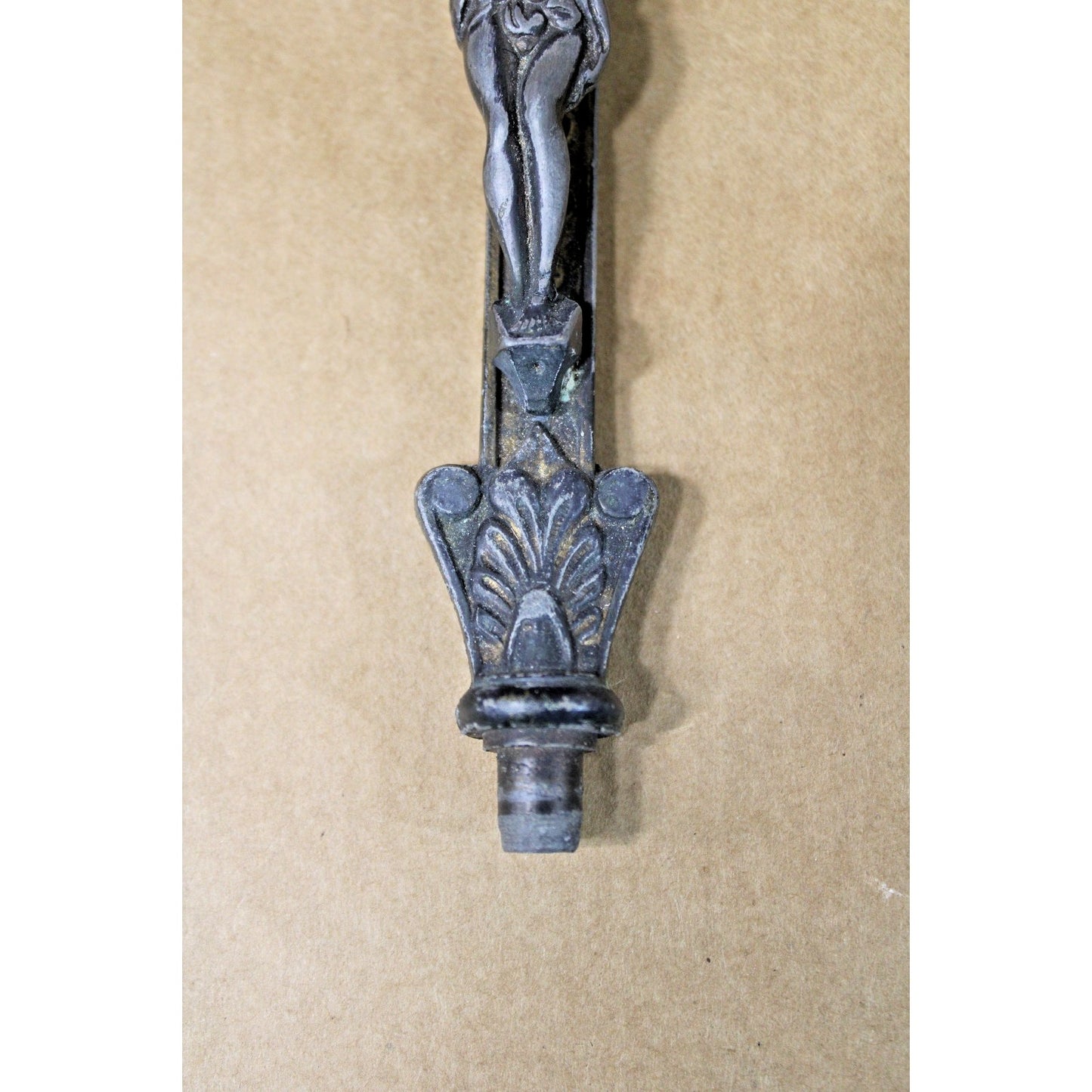 Antique Cast Iron/ Brass Crucifix, Intricately Detailed, 8.5" H Christ on Cross