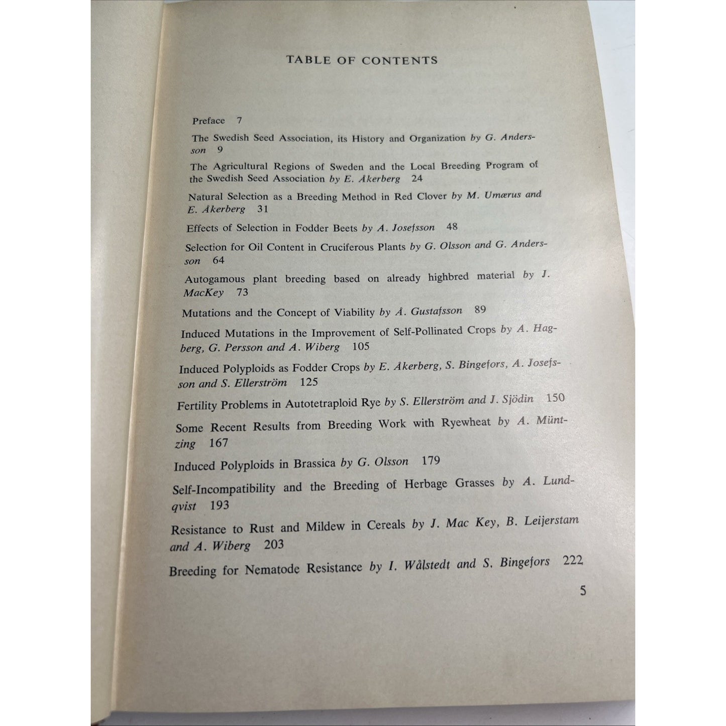 1963 HC DJ Recent Plant Breeding Research By Akerberg & Hagberg