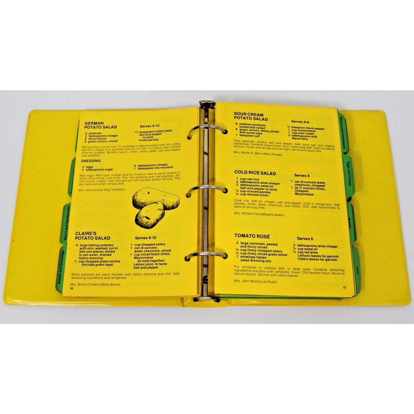 Vintage Amarillo, Texas Junior League Cookbook Binder, 1980, Classic Recipes