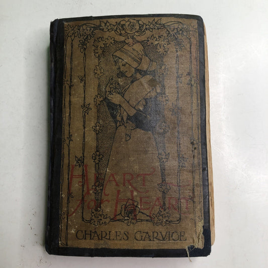 Antique Heart For Heart By Charles Garvice Recased Ex Library 1897 Imperfect HC