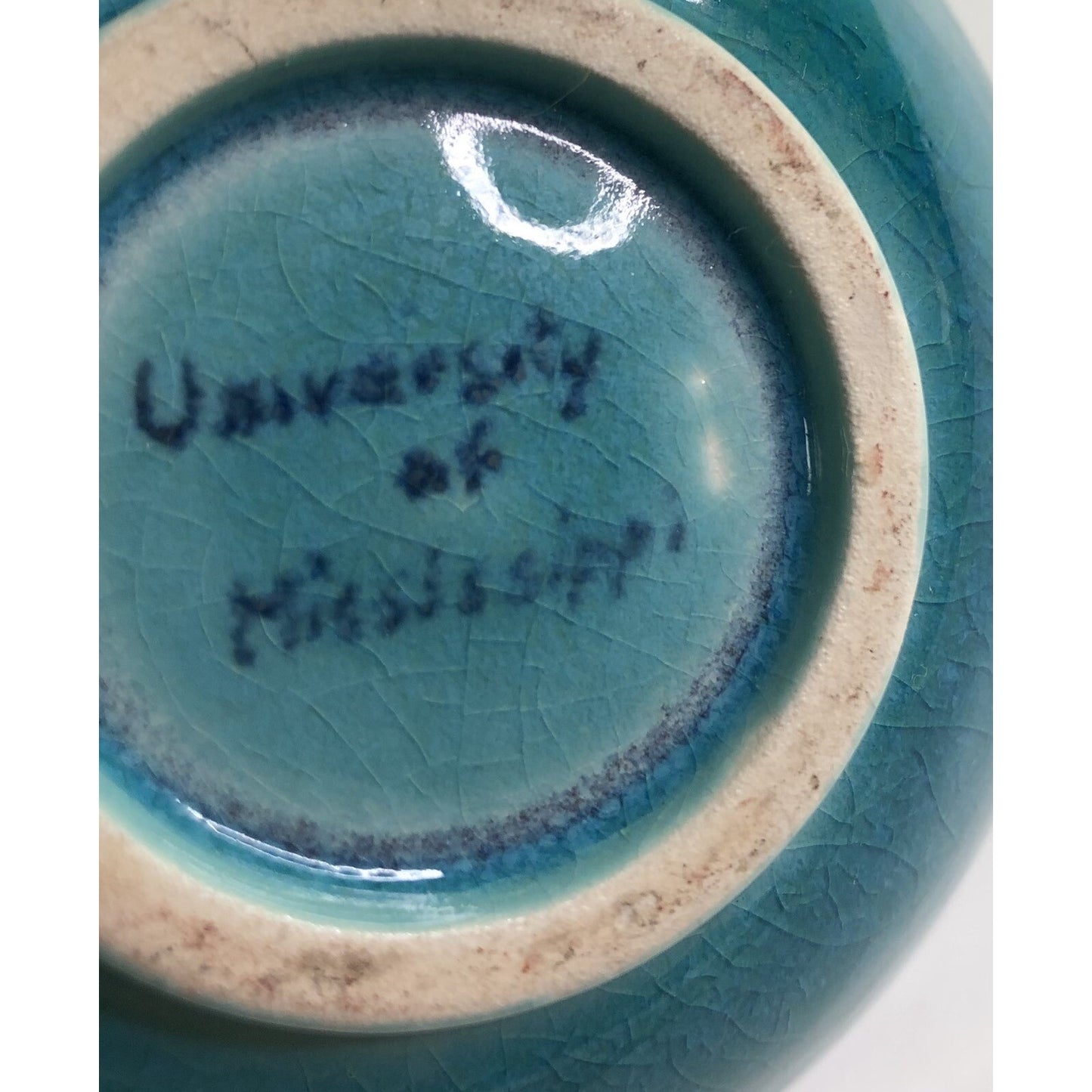 Vintage UNIVERSITY OF MISSISSIPPI BOWL Blue Hues 4.5” Diameter