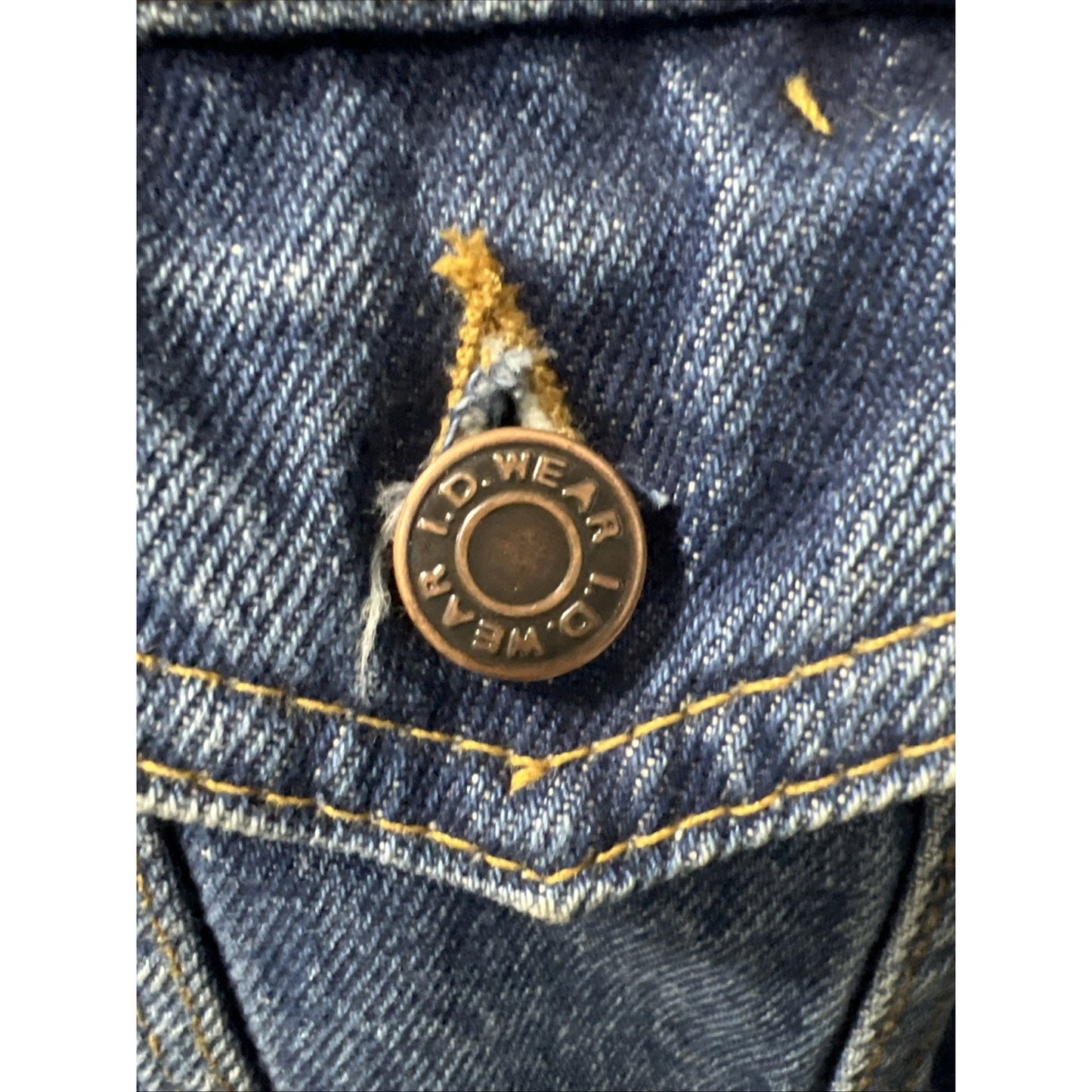ID Brand Denim Jacket XL With Embroidered Independent Jewelers Organization Logo