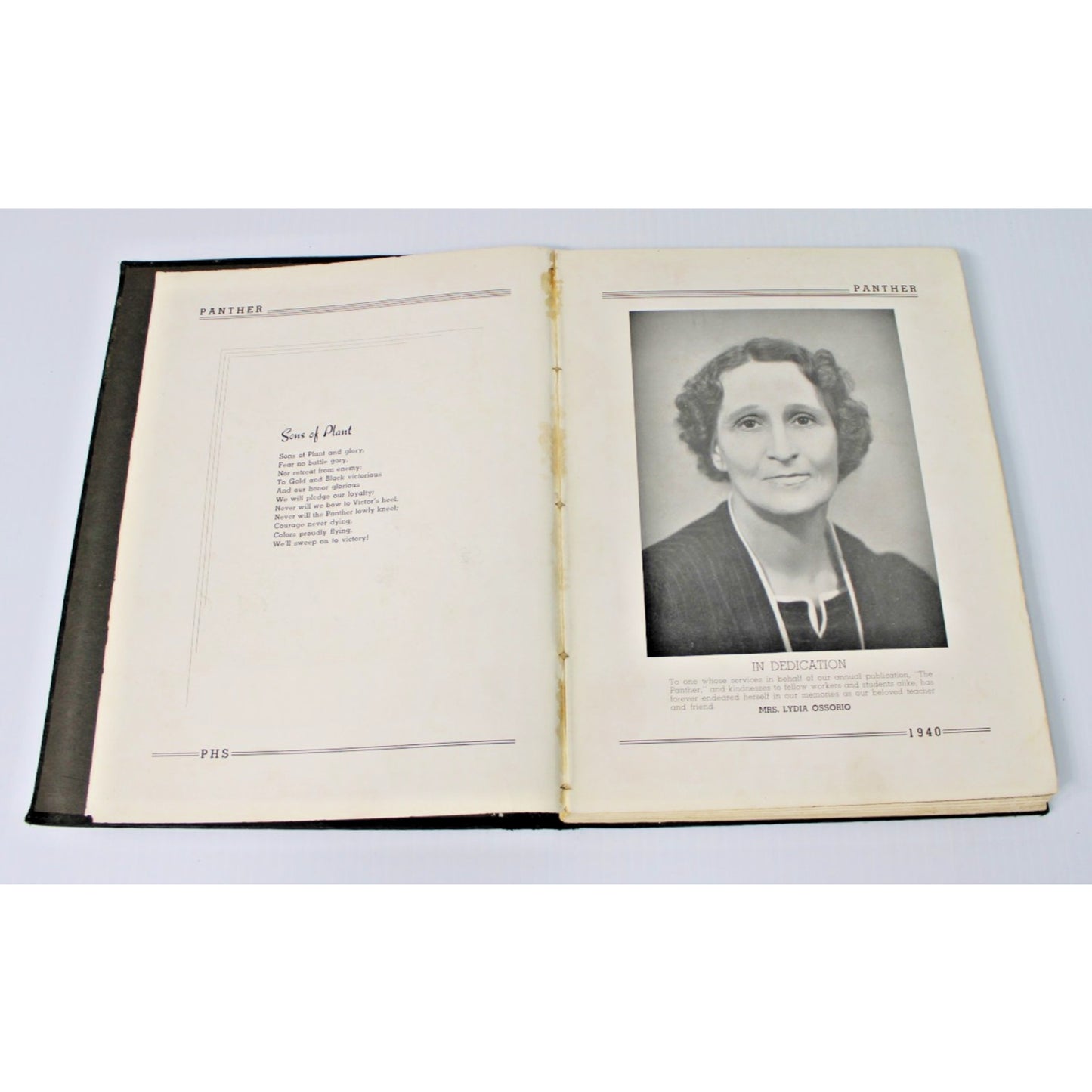 Vintage 1940 The Panther Yearbook, H.B. Plant High School, Tampa Florida FL