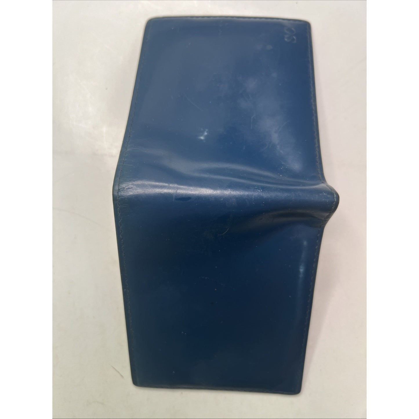ETTINGER of London Men's Bi-Fold Wallet Blue Cowhide Leather Used