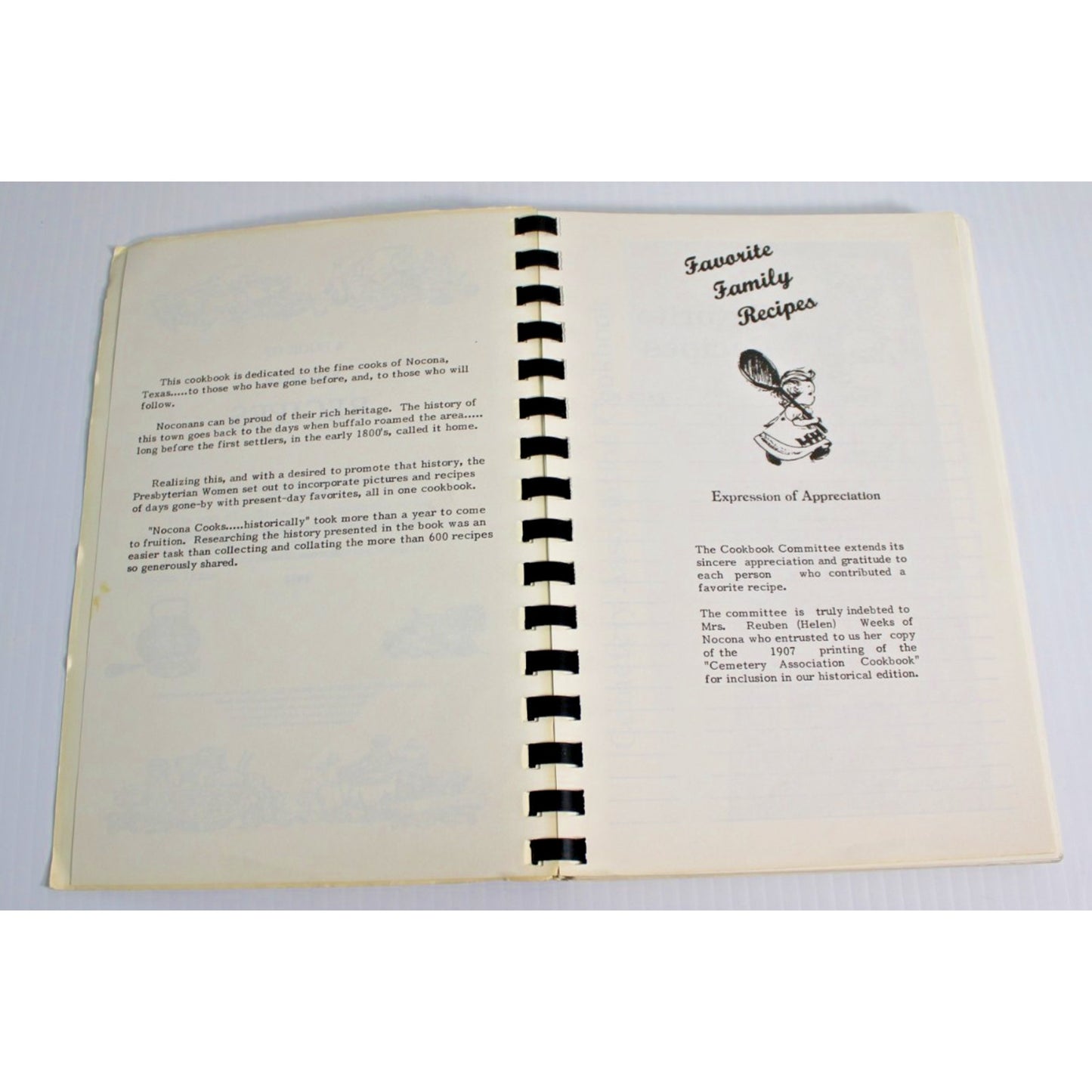 Vintage 1992 Nocona Texas Cookbook- Women of First Presbyterian Church