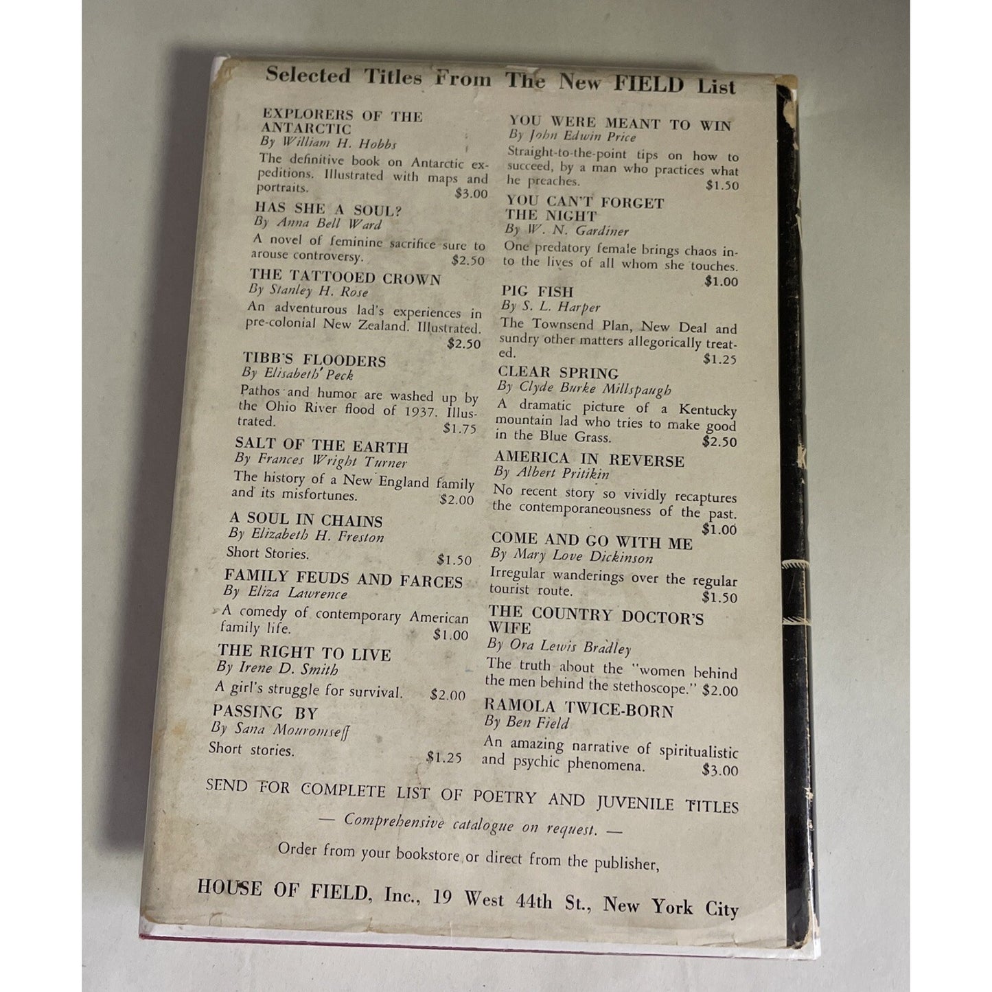 Angels Within Call By Alma L. Karitzky Hardcover, Dust Jacket 1941 Psychic