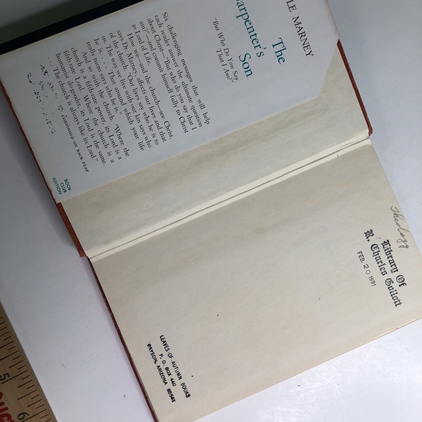 The Carpenter's Son But Who Do You Say That I Am Carlyle Marney 1967 (HCDJ)