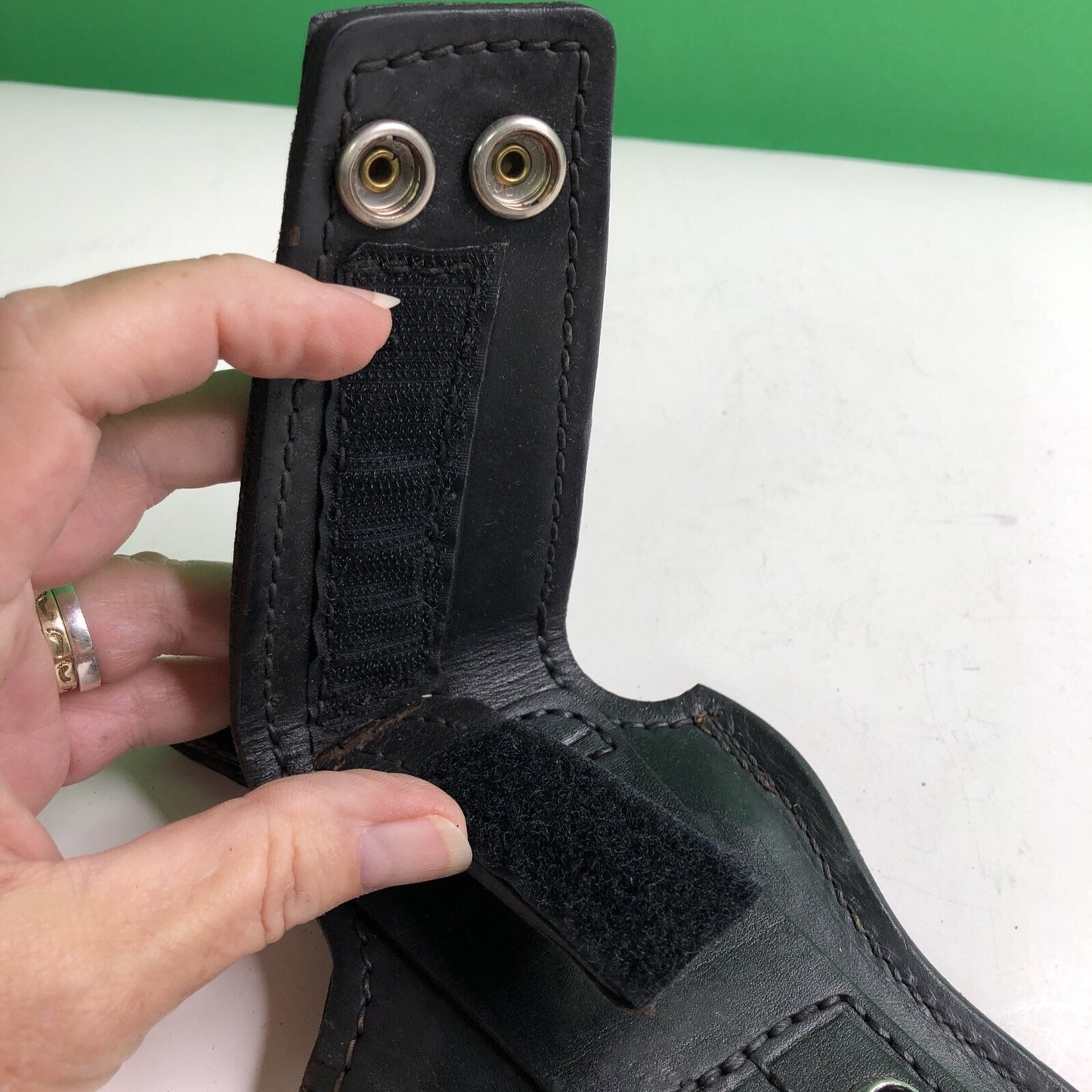 Vintage Bucheimer Black Leather Gun Holster B2604 Adjustable