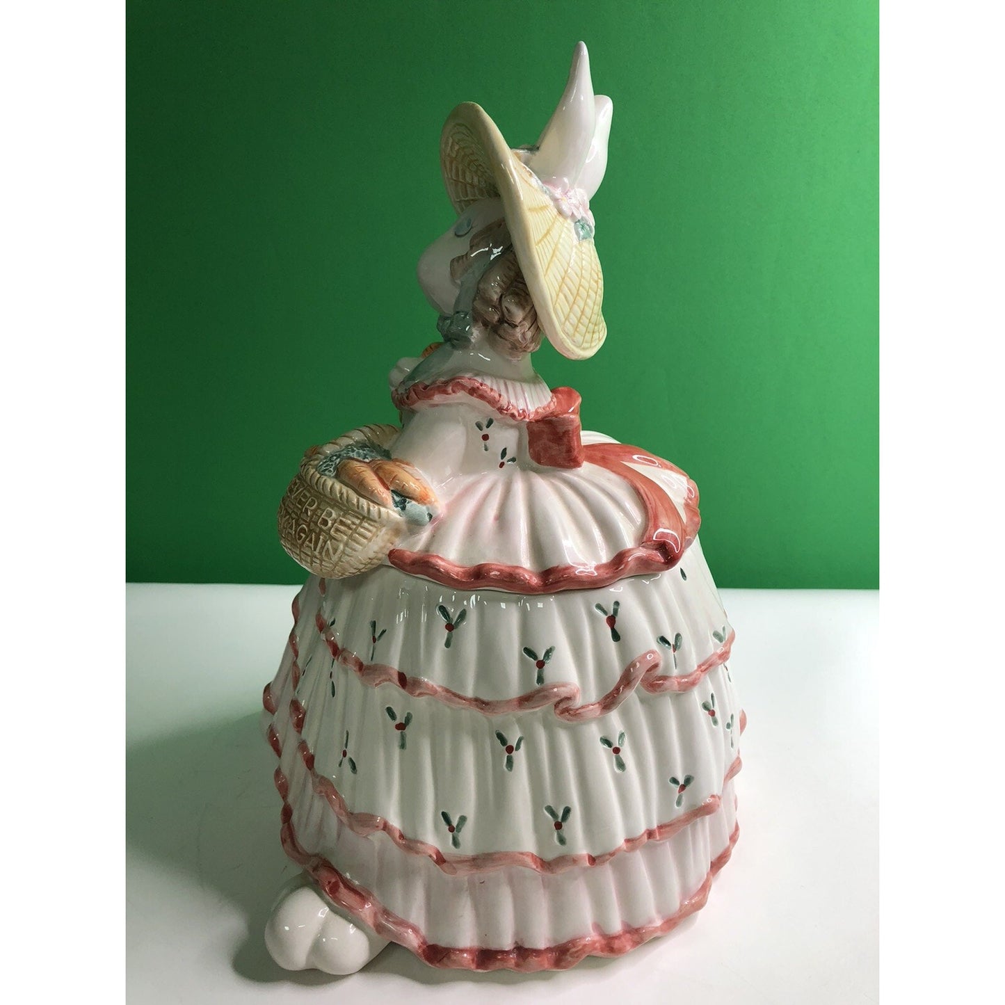 1989 FITZ & FLOYD Scarlet O'Hare COOKIE JAR Rabbit Belle Gone With The Wind