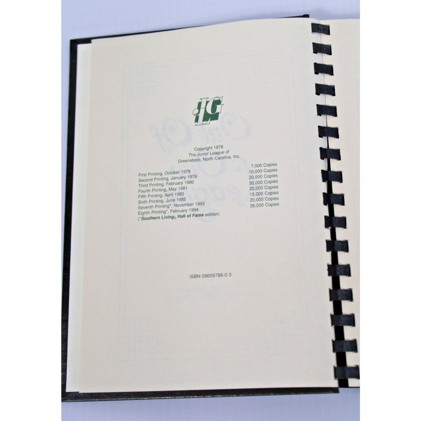 Out of Our League Cookbook, Junior League of Greensboro, NC, Vintage