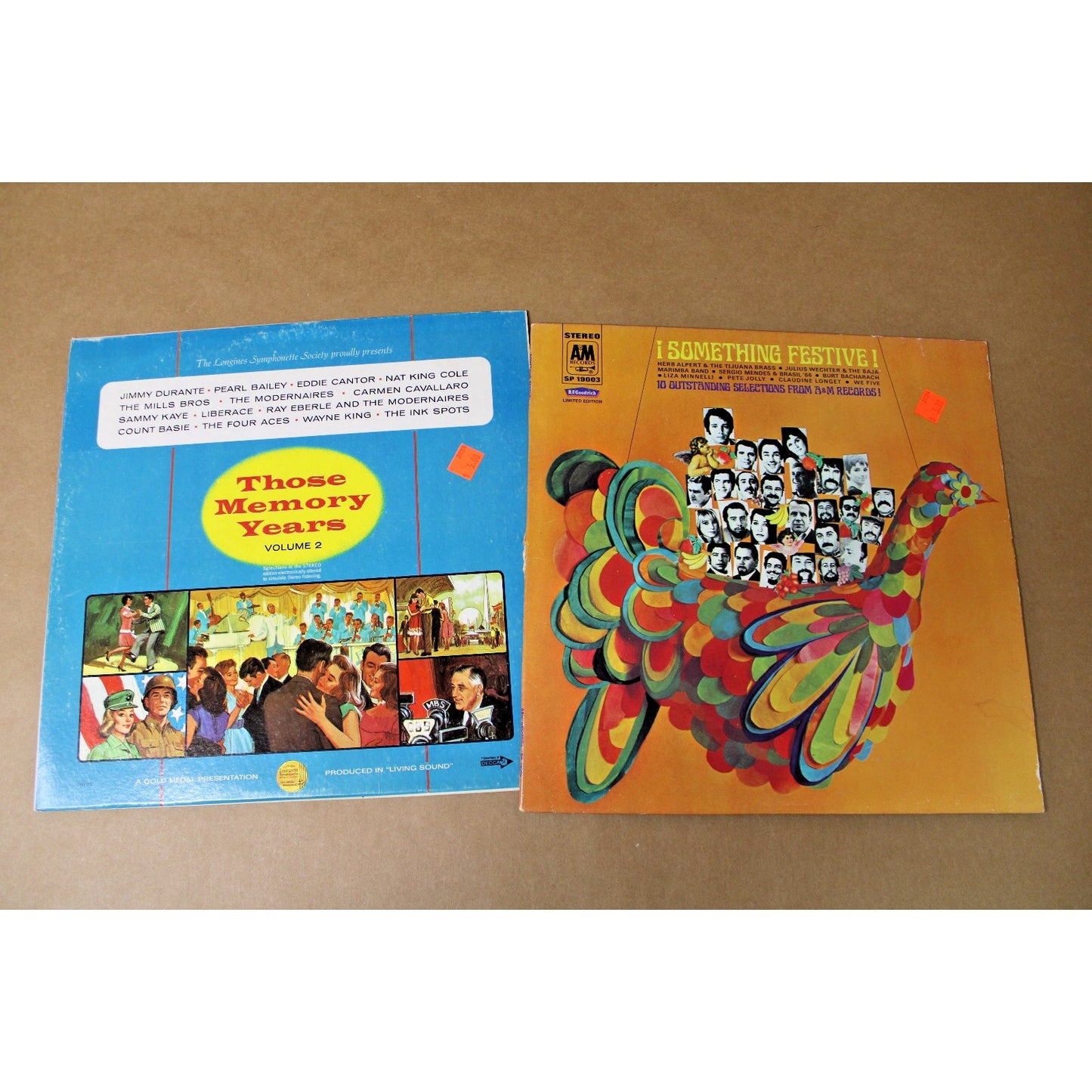 Lot of 2 Swingin' 60s Cocktail Party Music Burt Bacharach, Nat King Cole, Alpert