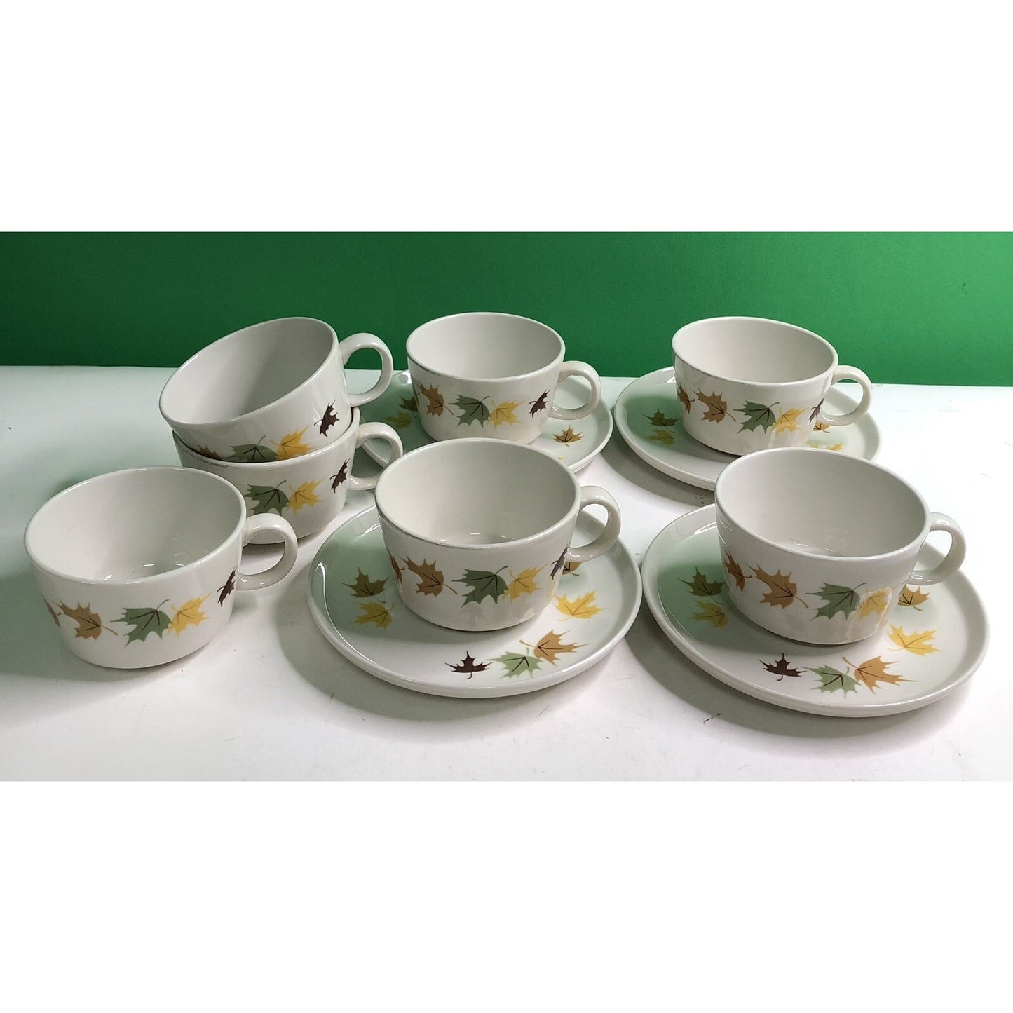 MCM Lot 14 Franciscan INDIAN SUMMER China 8 Cups 4 Saucers 1 Sugar 1 Creamer
