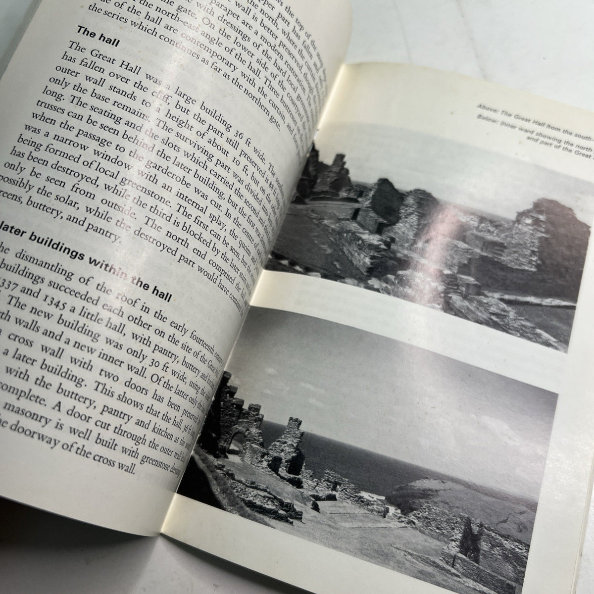 Tintagel Castle Department Of The Environment Official Handbook 1977 PB Plans