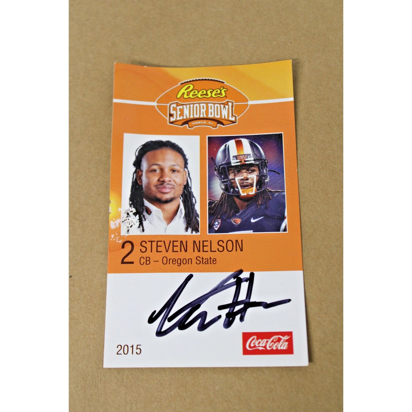 2015 Senior Bowl Signed/ Autographed Card, Steven Nelson (Chiefs, Eagles)