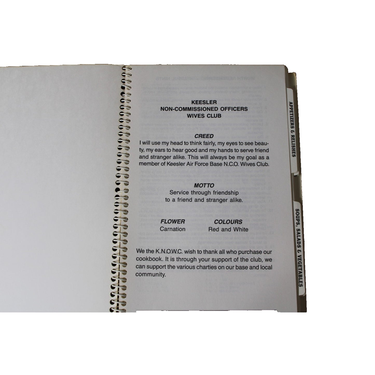 Favorite Recipes of the Keesler NCO Wives Club Biloxi Mississippi Air Force Base