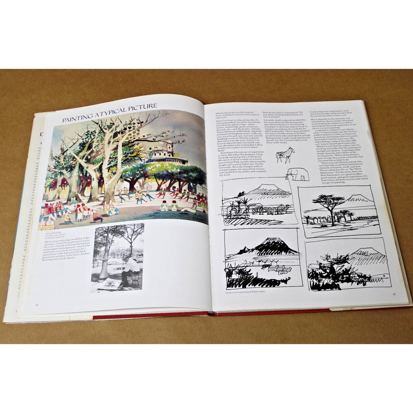 VTG Dong Kingman's Watercolours Kingman, Helena Kuo Hardcover First Edition 1980