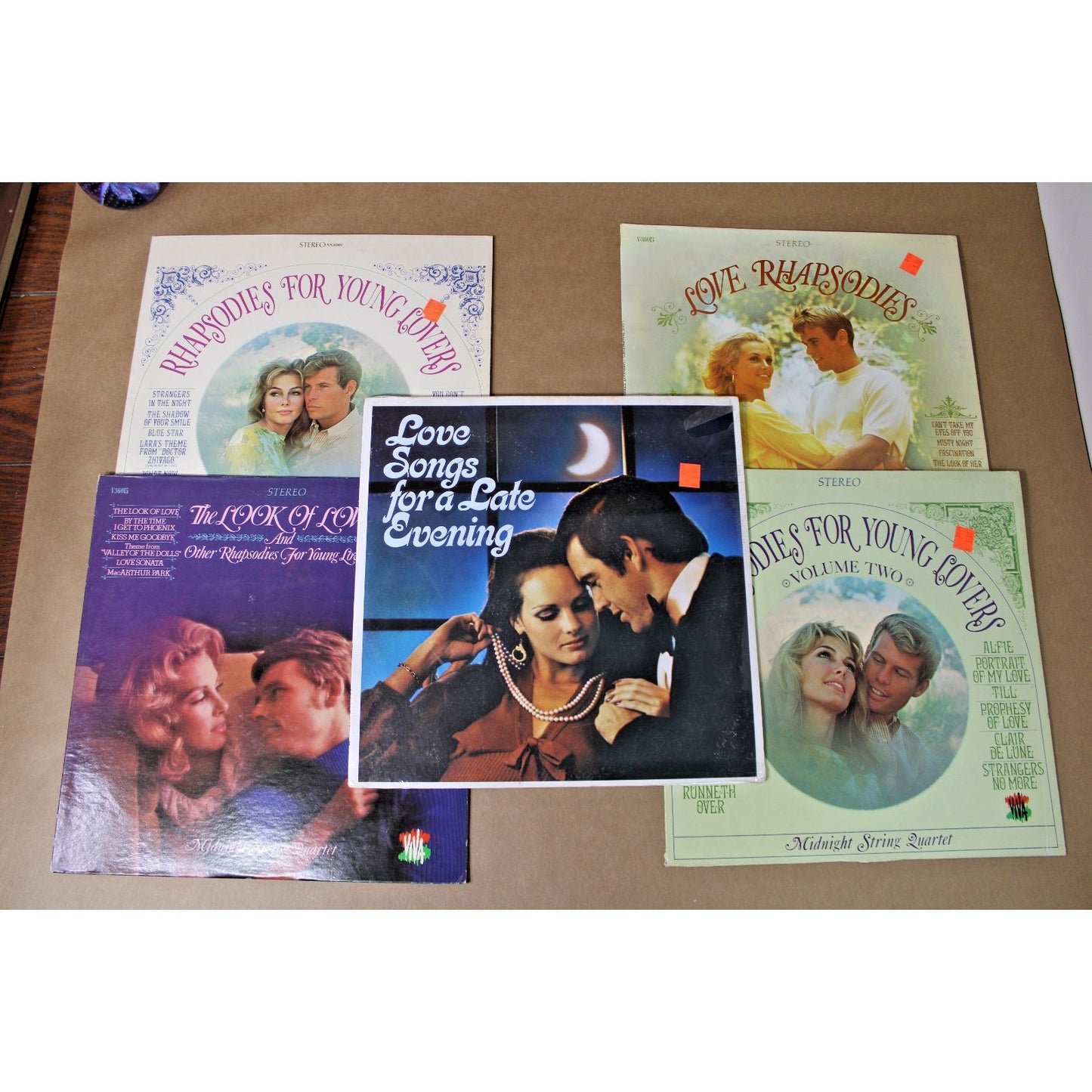 5 Vintage MCM Album Lot, Love Songs, Mood Music, 1960s Retro Cocktail Party