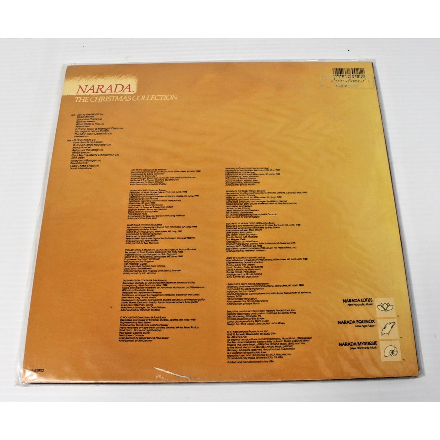 Narada- The Christmas Collection, 1988 New Age LP Compilation N-63902 EX/EX!