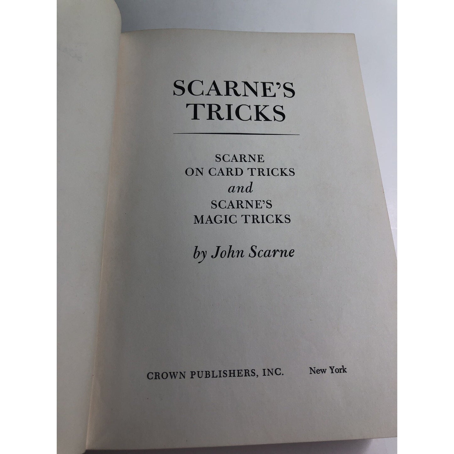 Scarne's Tricks by John Scarne On Card & Magic Tricks, Vintage 1950 Hardcover