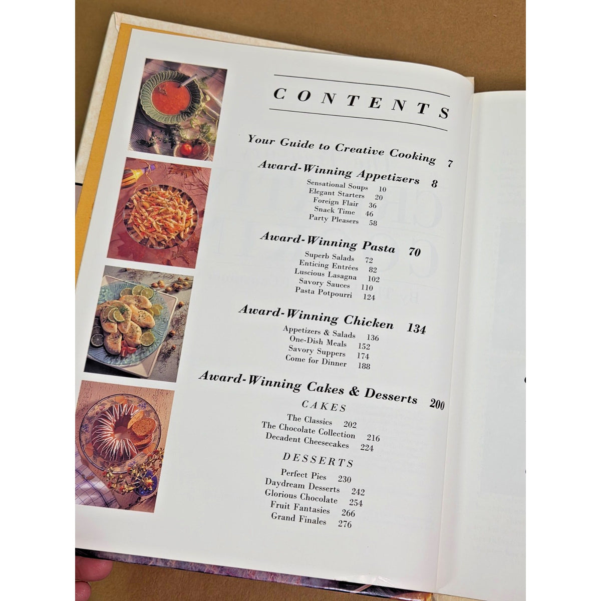 Vintage 1992 Treasury of Creative Cooking Cookbook - Gold Gilded Edges HC VG+