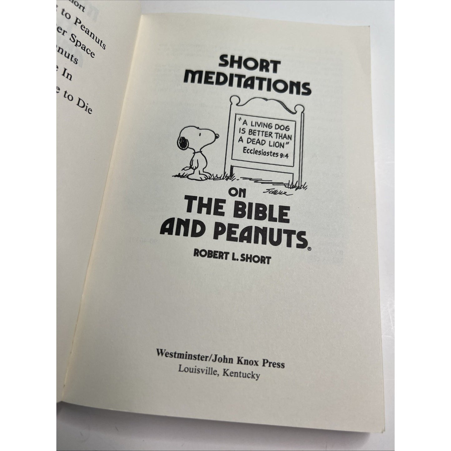 Short Meditations On The Bible & Peanuts - Robert L. Short (Paperback, 1990)