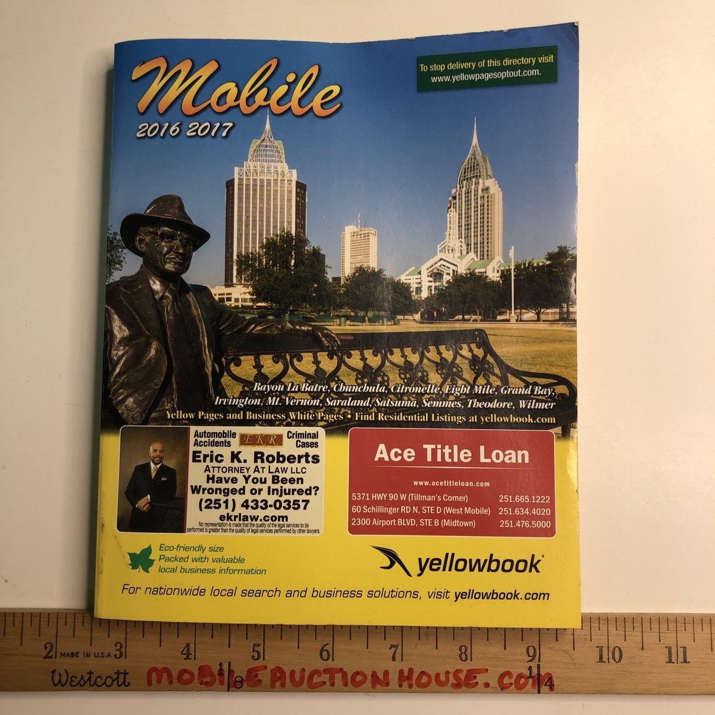 2016 2017 Yellowbook Mobile Alabama AL Phone Directory Downtown Cityscape