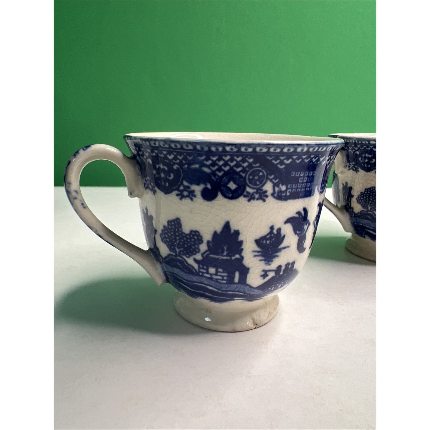 5 piece Vintage Japan Blue Willow Demitasse Petite Coffee Tea Hot Chocolate Set