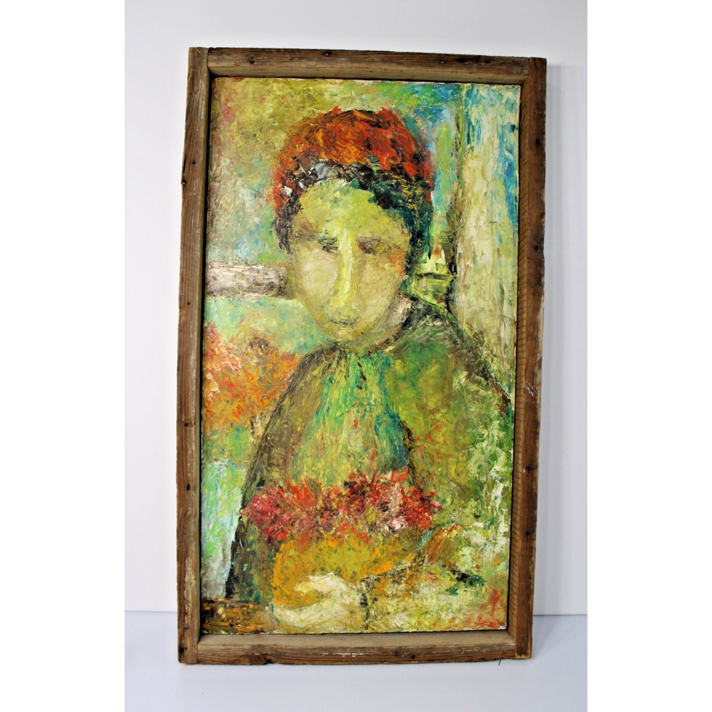 Original Oil On Canvas, Expressionist Impasto Technique, Framed, 18" x 32"