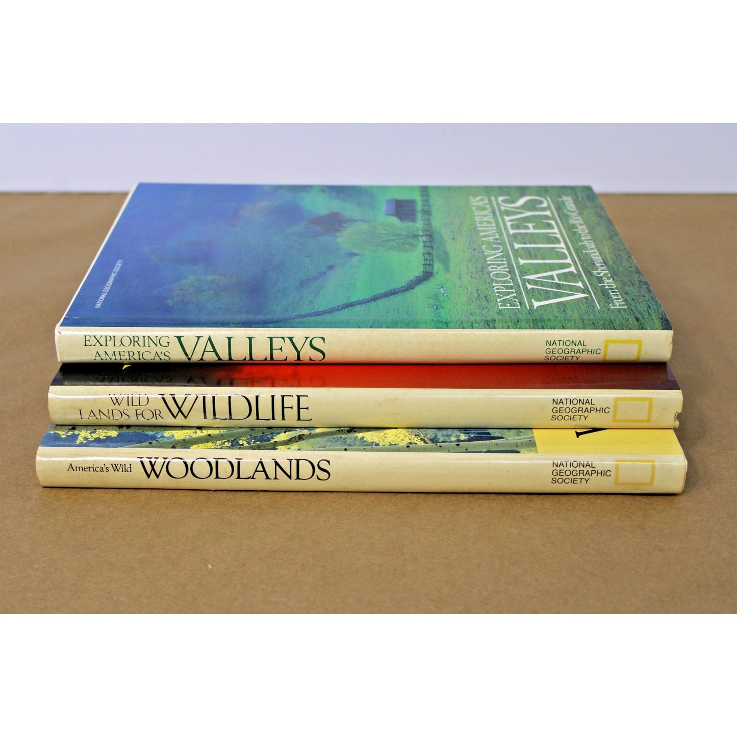 Lot of 3 National Geographic Books: America's Woodlands, Valleys, and Wetlands