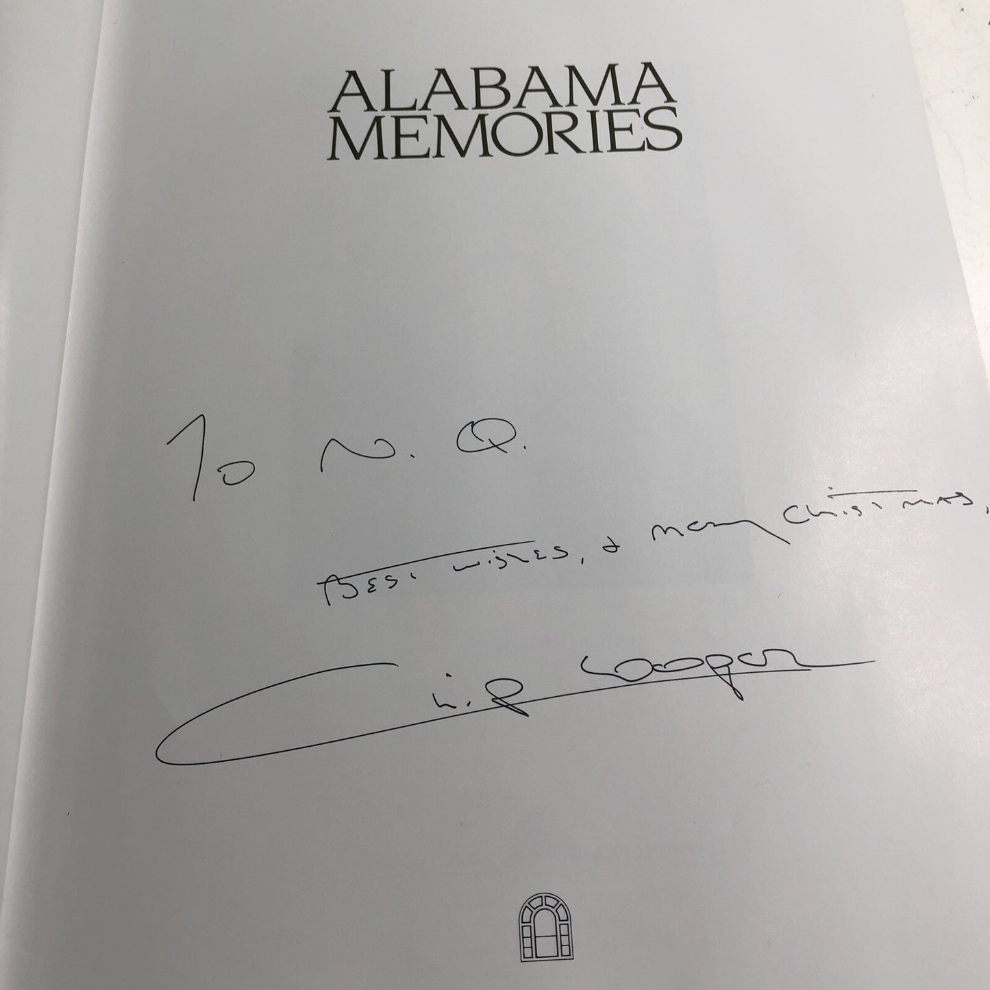 1989 ALABAMA MEMORIES by Chip Cooper HC DJ SIGNED BY AUTHOR PHOTOGRAPHER