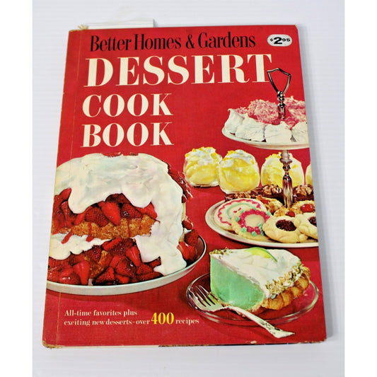 Vintage 1960s Better Homes & Gardens Dessert Cookbook- 400+ Retro Recipes