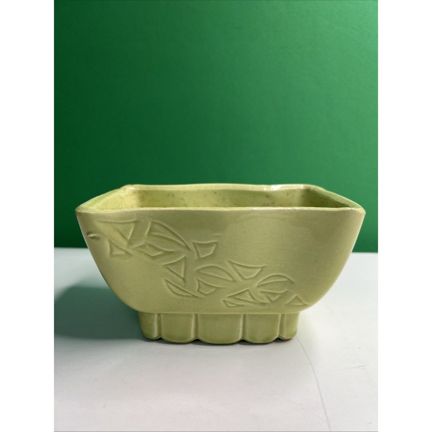 1960's Vintage Cookson Planter Pale Green #4806: 6" x 4" x 3.5" Great Condition
