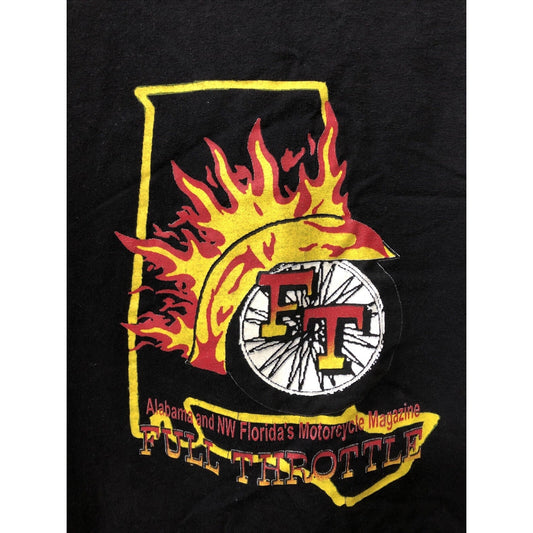 Vintage Full Throttle Motorcycle Magazine Tshirt Alabama Florida Size Large