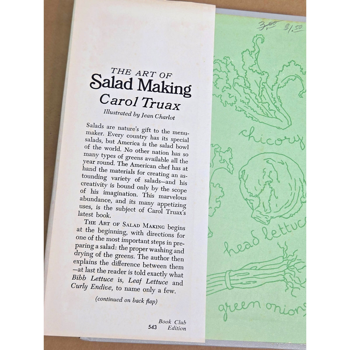 The Art of Salad Making Carol Truax Vtg 1968 Hardcover DJ Cookbook Recipes 1960s
