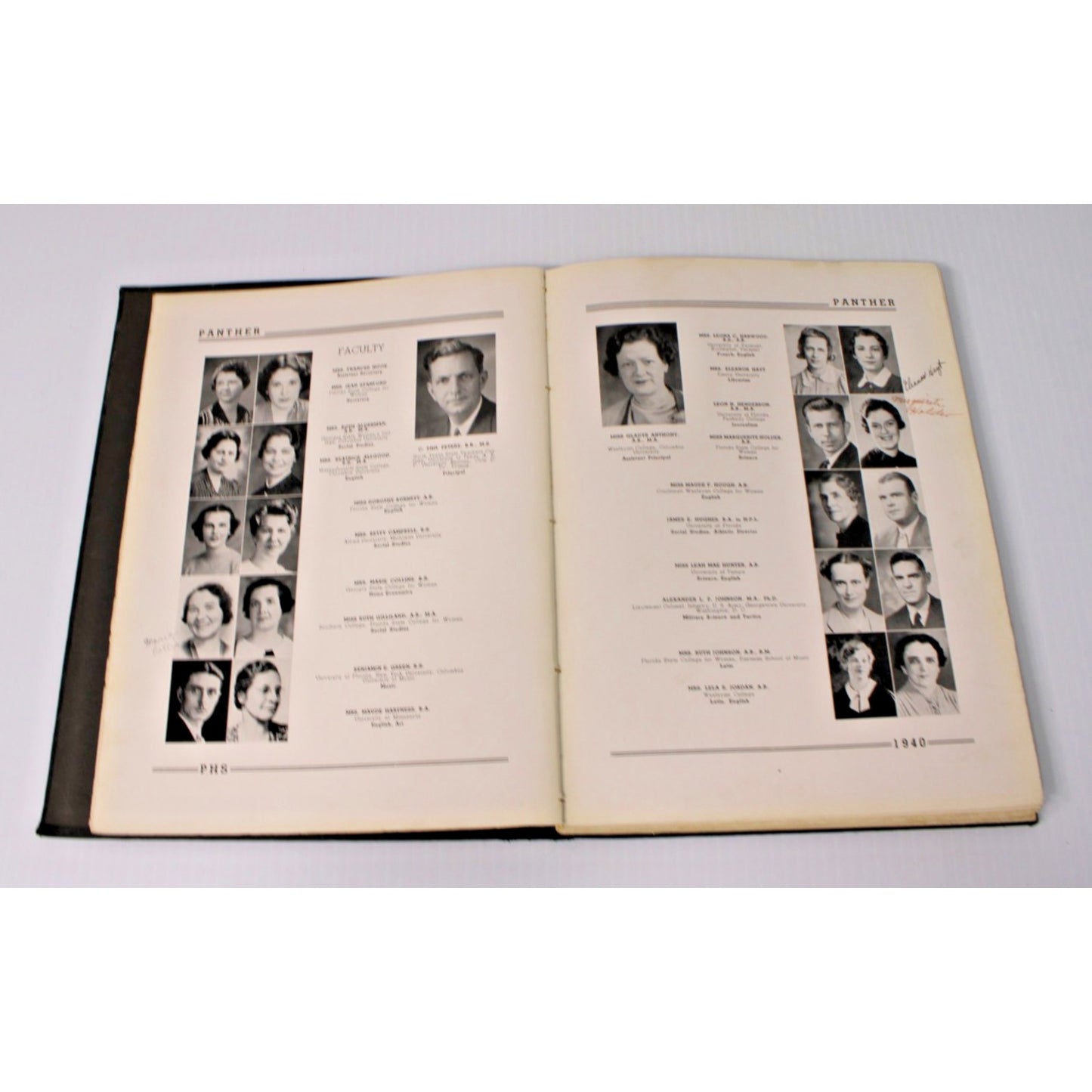 Vintage 1940 The Panther Yearbook, H.B. Plant High School, Tampa Florida FL