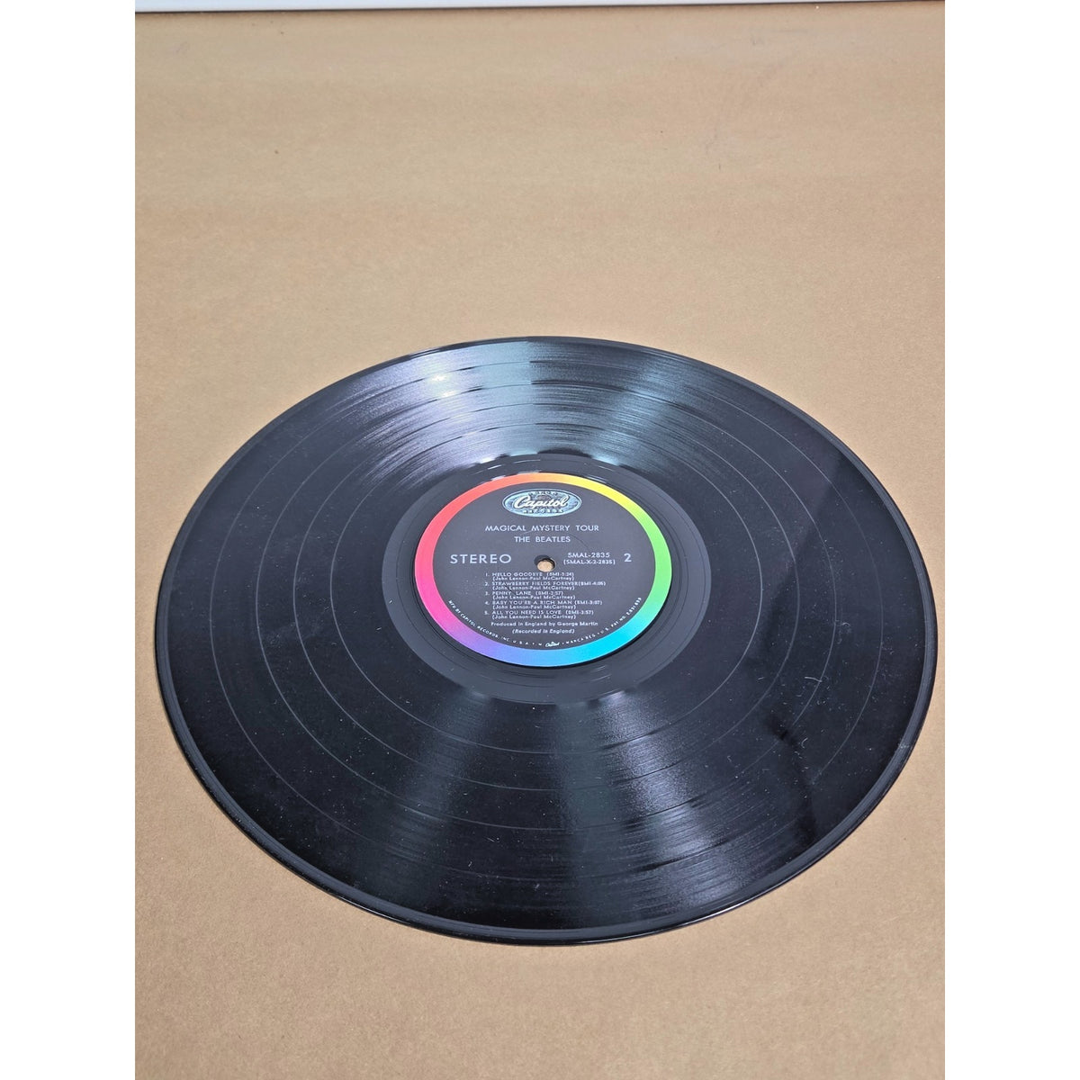 Vintage Beatles Magical Mystery Tour LP Rainbow Label+1969 Paul is Dead Clipping