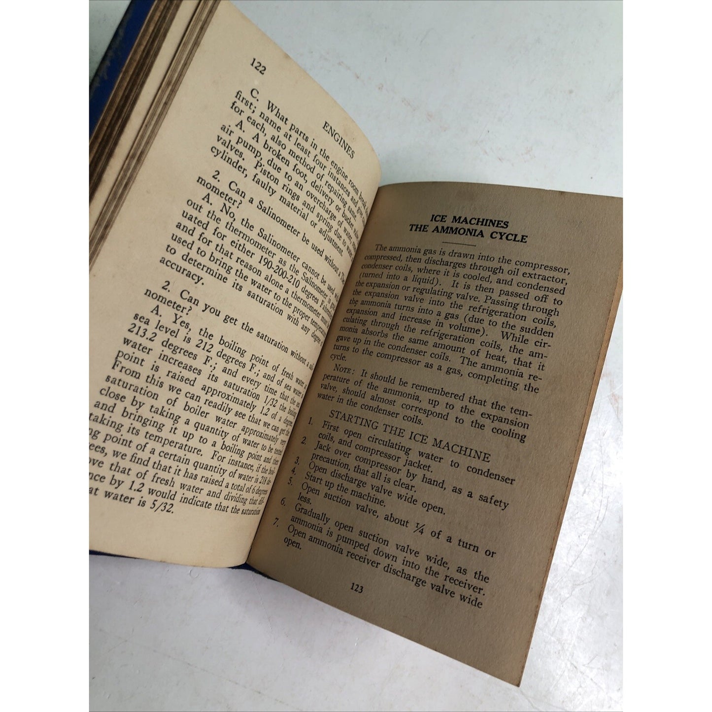The Blue Book of Facts of Marine Engineering Steam and Gas License 1942 HC