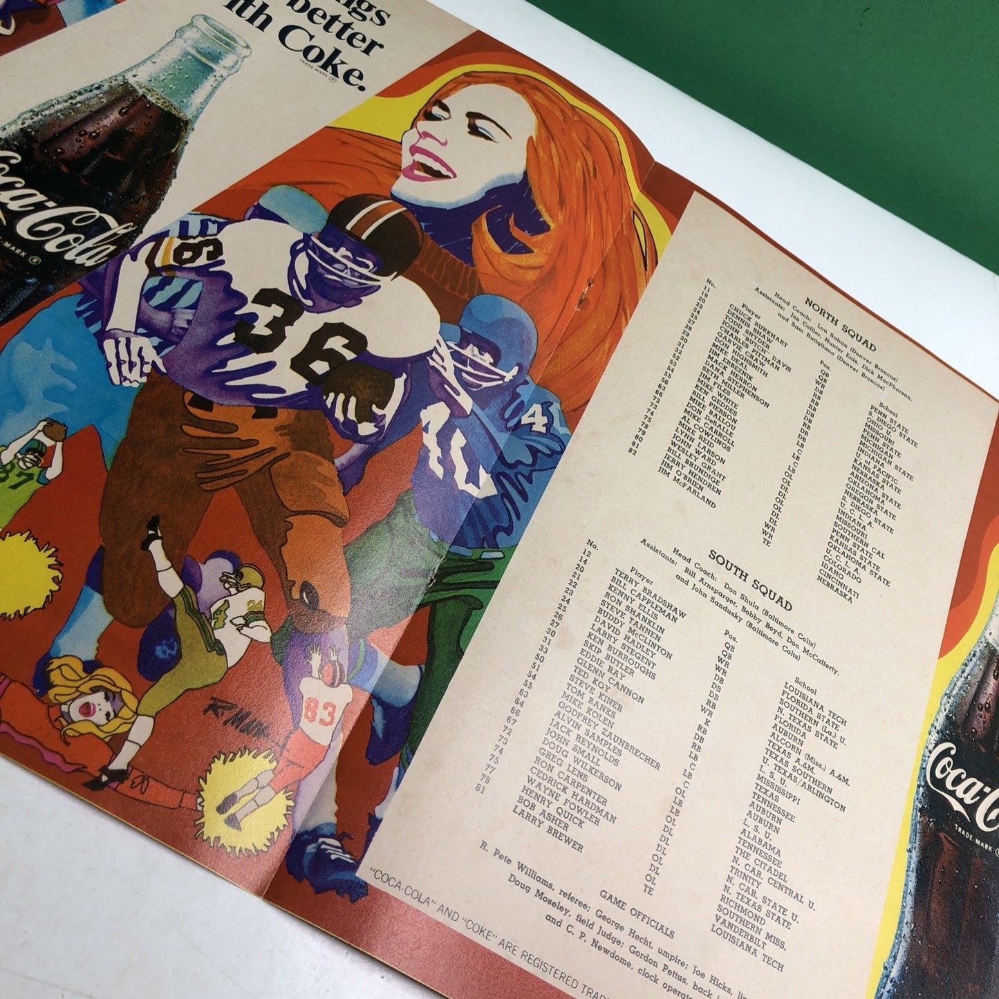 1970 NCAA Football Souvenir Senior Bowl Program w/ Coin Ladd Stadium Mobile AL