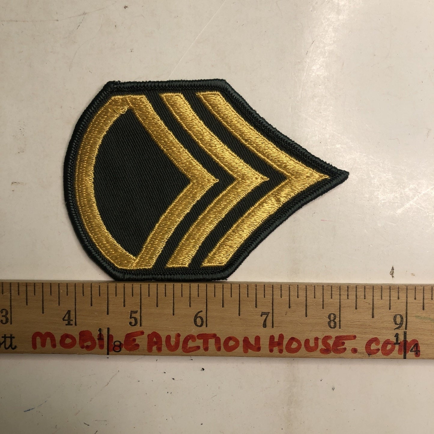 Vintage US Army Master Sergeant E-8 Sew On Embroidered Patch 4.5x3"