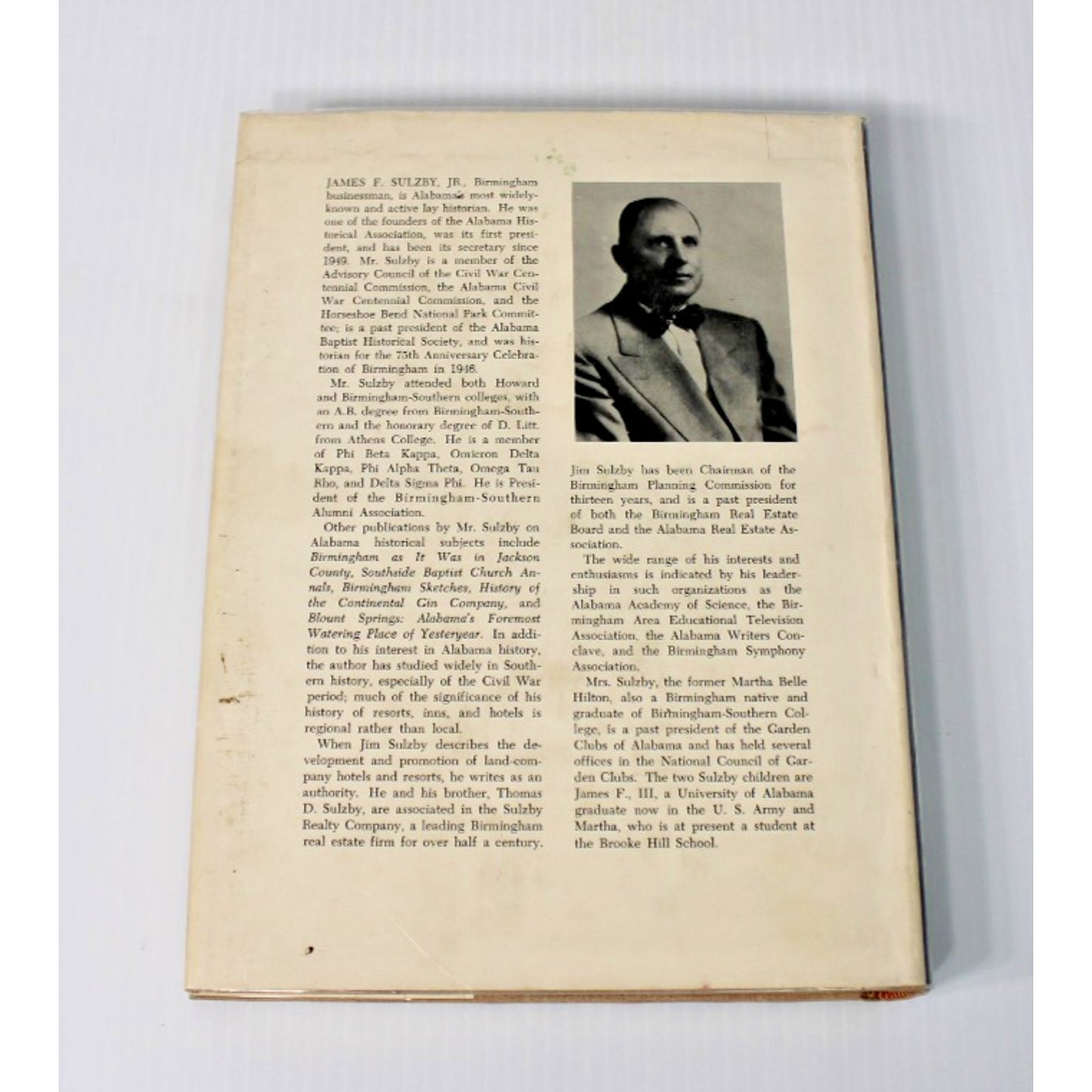 Rare Signed 1st Edition- Historic Alabama Hotels and Resorts- James Sulzby, 1960
