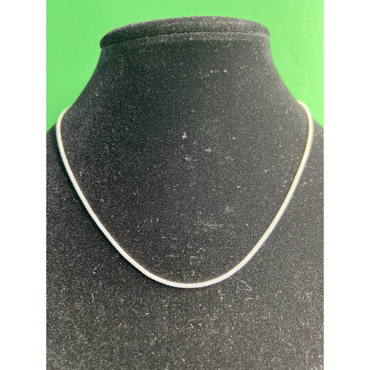 Vintage Sterling Silver 925 Italy Round Chain Necklace 18” Princess Length Gift