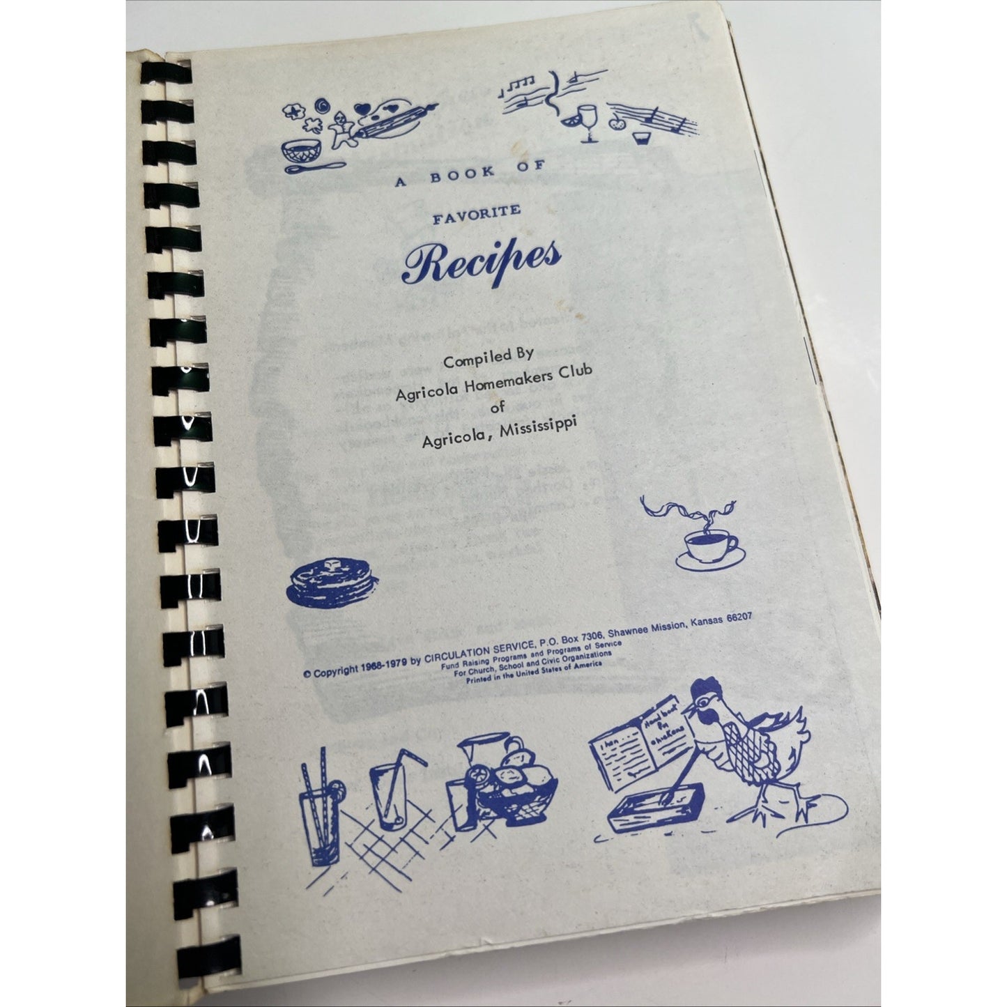 COOKBOOK Agricola Homemakers Club Mississippi Favorite Recipes 1979 1980