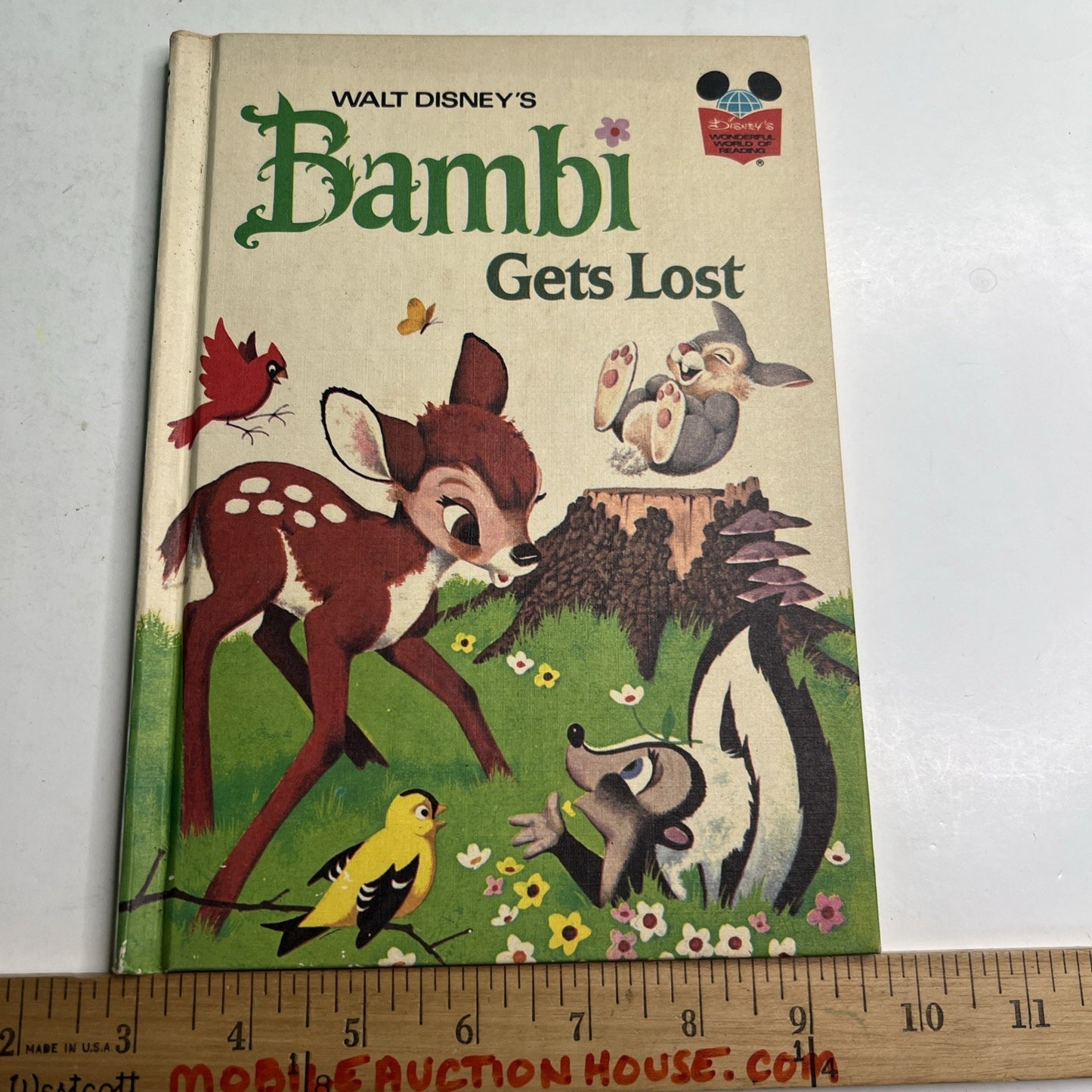 Vintage 1972 Walt Disney's Wonderful World of Reading, Bambi Gets Lost Book.
