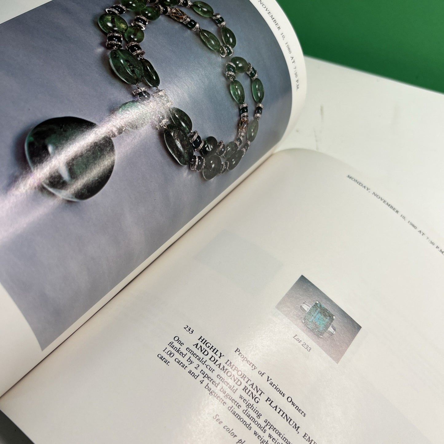 Sotheby’s Los Angeles Auction Catalog November 10, 1980 Highly Important Jewelry