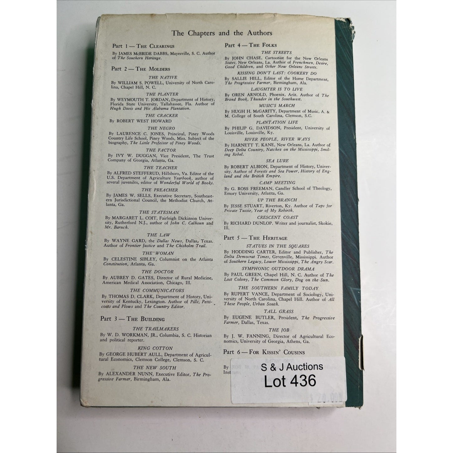 This is the South Edited by Robert West Howard 1959 HC DJ Illustrated Ex Library