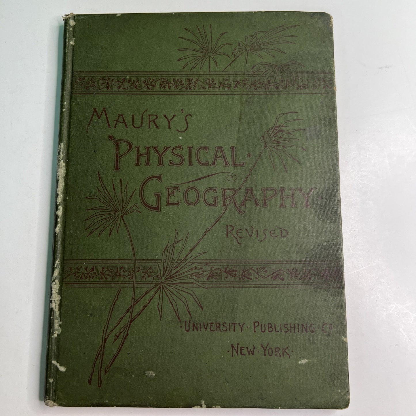 Maury's Physical Geography Revised 1891 Color Maps Charts & B/W Engravings HC