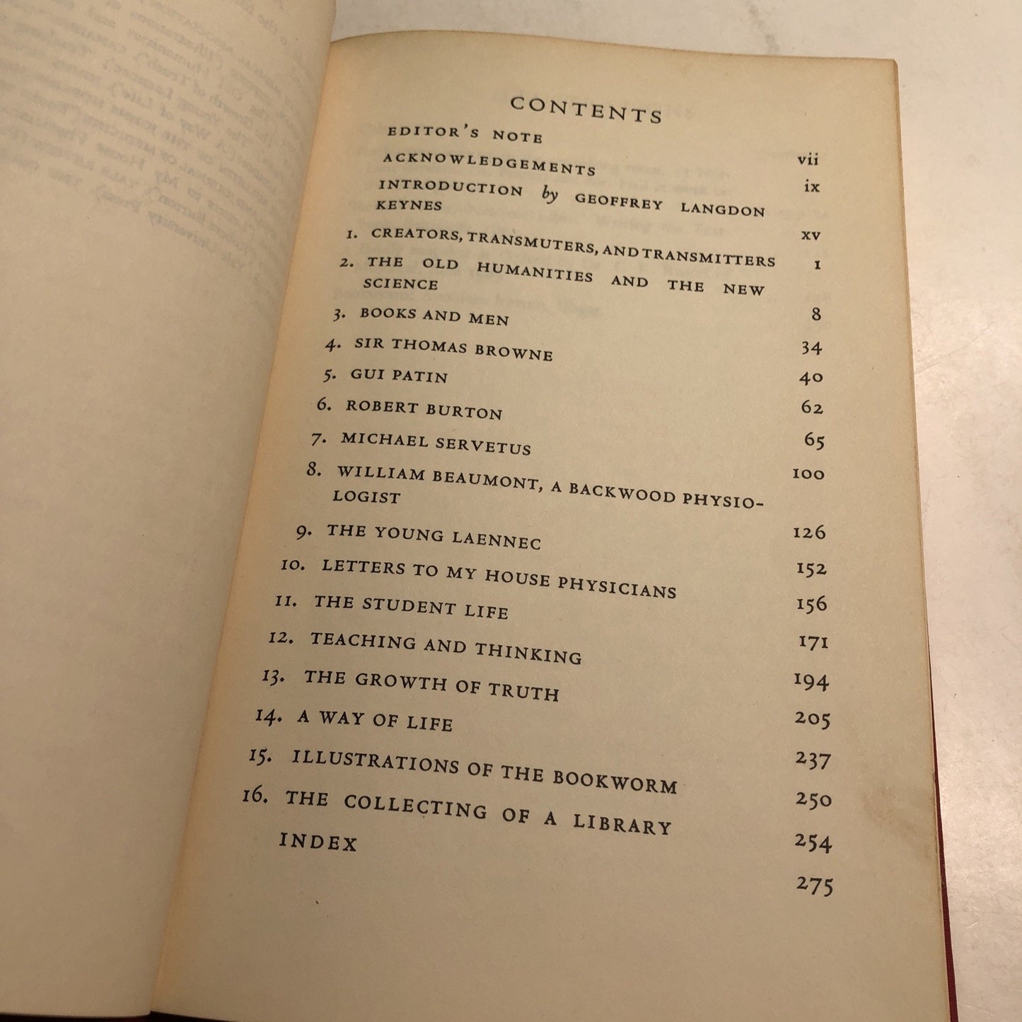 A Way of Life and Other Selected Writings of Sir William Osler 1951 HC Signed